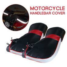 New Scooters Motorcycle Handlebar Gloves with Reflective Strip Waterproof Winter Thermal Motorcycle Handle bar Hand Cover Muffs 2024 - buy cheap