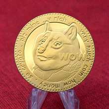 Dogecoin divertido chapado en oro y plata, perro lindo, monedas conmemorativas, colección de perros, monedas conmemorativas 2024 - compra barato