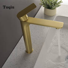 Basin faucet brush Gold bathroom water mixer tap hot and cold sink faucet brass tap brass single lever white and chrome crane 2024 - buy cheap