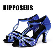 Hippposeus sapatos de dança femininos, para meninas, sapatos modernos para dança de salão, tango, jazz, dança, calçados t-shoel 2024 - compre barato