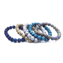 6/8/10MM Lava Stone Beads Bracelet DIY Aromatherapy Essential Oil Diffuser Man Woman Bracelet Plating Rock Yoga Strand Jewelry 2024 - buy cheap