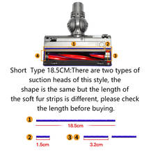 Tiras de pele macia para aspirador dyson v6/dc, 4 peças, limpador 20w, substituição de cabeça, peça de reposição de anexo 2024 - compre barato