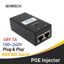 Adaptador poe injetor 48 v1a, 10/100mbps, para desktop, câmera ip poe e fonte de alimentação wireless ap, plugue opcional ue/eua/reino unido/au 2024 - compre barato