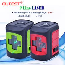 OUTEST Self-leveling 2 line Green Red 2 cross laser level meter IP54 180 degree Vertical & Horizontal Green Red Beam Line A2 2024 - buy cheap