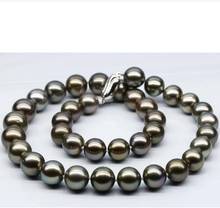 Collar de perlas redondas negras de tahitiano Natural Superb, 20 ", 10-11mm, envío gratis 2024 - compra barato