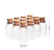 500 Pcs/lot 7ML Clear Small Cute Mini Cork Stopper Glass Jars Containers Mini Wishing Bottle Glass Craft 2024 - buy cheap