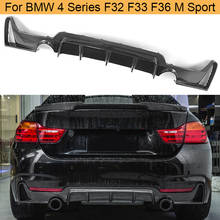 Carbon Fiber Rear Bumper Diffuser Lip Spoiler for BMW 4 Series F32 F33 F36 M Sport M Tech 2014-2019 435i Rear Diffuser Black FRP 2024 - buy cheap