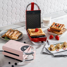 Fabricante de sanduíche elétrico 5 em 1 máquina pão cronometrado waffle makers multifuncional máquina café da manhã do agregado familiar pão grill elétrico 2024 - compre barato