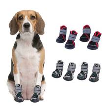 Зимняя обувь для маленьких собак, 4 шт., теплая флисовая обувь для щенков, водонепроницаемые зимние ботинки для собак, обувь Чихуахуа Beatuy, товары для домашних животных 2024 - купить недорого