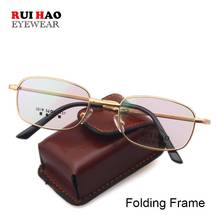 Rui Hao Eyewear Brand Folding Glasses Men Women Eyeglasses Frame Portable Spectacles Frame Men Optical Glasses Frame Unisex 3018 2024 - buy cheap