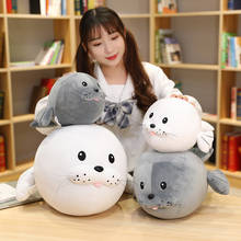 Hot Nice 1PCS 30/40/50cm Cute Sea Lion Plush Toys Soft Marine Animal Seal Stuffed Doll for Kids Gift Pillow 3D Novelty Pillows 2024 - buy cheap