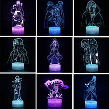 Светодиодный 3d-светильник ильник удзумаки Наруто Хатаке Какаси намикадзе Минато, светодиодный ночник для манги, подарок для детей 2024 - купить недорого