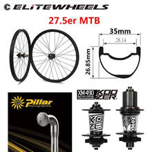 ELITEWHEELS-juego de ruedas para bicicleta de montaña, ruedas asimétricas, 27.5er, buje y radios Pillar 650B, llanta de 35x490mm, Match Koozer XM 26,85 2024 - compra barato