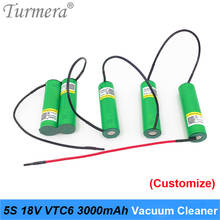 Turmera battery 5s 18v 21v 18650 vtc6 3000mah battery soldering battery for vacuum cleaner and screwdriver battery customized OC 2024 - buy cheap