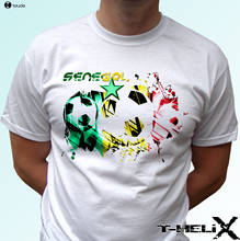 Printed T-Shirt Men Senegal Footballer Flag - White T Shirt Top Design - Mens Womens Kids Baby Sizes O-Neck T Shirt 2024 - buy cheap