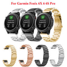 Correa de acero inoxidable de liberación rápida para reloj Garmin Fenix 6X Pro, banda de muñeca EasyFit para Fenix 6 Pro, 26, 22 y 20mm 2024 - compra barato