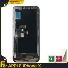 Pantalla LCD de 5,8 pulgadas para iPhone X de Apple, montaje de digitalizador táctil de alta calidad, 100% probado en funcionamiento, color negro 2024 - compra barato