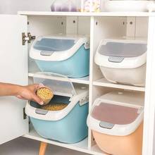 6kg Rice Storage Box Grain Cereal Dispenser Flip Lid Food Organizer Dispenser Storage Kitchen Tool 2024 - compre barato
