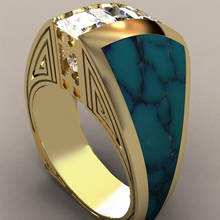 Золотое кольцо с кристаллами для мужчин и женщин, кольцо с клизмой, роскошные модные ювелирные изделия, аксессуары для женщин и мужчин, арабский индийский стиль, кольца на палец, подарки 2024 - купить недорого