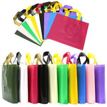 20 pcs Printed logoLarge Plastic gift clothing packaging shopping bag with drawstring plastic gift bag with handles (MOQ 200pcs) 2024 - buy cheap