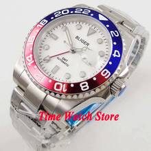 40mm men's watch GMT white sterile dial luminous saphire glass red blue Bezel Automatic movement wrist watch men 193 2024 - buy cheap