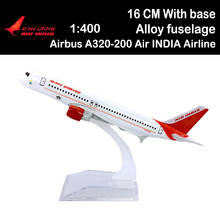 16CM 1:400 Airbus A320-200 Air INDIA Airways Airlines W Base Alloy Aircraft Plane Airliner Display Model Toys Adult Kid Souvenir 2024 - buy cheap