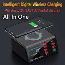 100W Multi 8 Port USB Fast Charger For Iphone 11 Pro XS XR 8 Quick Charge 3.0 Qi Wireless Charger For Samsung S10 S9 2024 - buy cheap