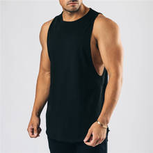 Fitness Workout Mens Tank Top Vest Muscle Sleeveless Sportswear Shirt Stringer Fashion Cotton Gym Clothing Bodybuilding Singlets 2024 - buy cheap
