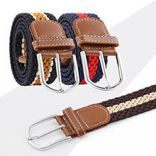 Cinturón con hebilla de Metal para mujer, cinturón elástico de tejido de lona, informal, con Pin caliente, SE12 2024 - compra barato