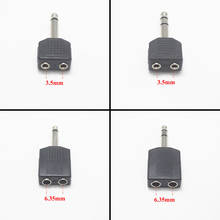1/4" Mono / Stereo Audio Jack Plug Adapter Male to Female 3.5mm / 6.35mm Dual Jack Headphone Microphone Y Splitter Converter 2024 - buy cheap