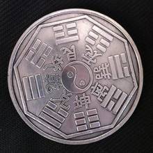 taiji ba-gua Silver Plated  Coin Silver Dollar Coins 8.8cm Souvenir Home Decoration Gifts 2024 - buy cheap