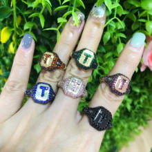 GODKI  Monaco Designer Luxury Initial Rings Geometry Cubic Zironium Engagement Dubai Naija Bridal Finger Rings Jewelry Addiction 2024 - buy cheap