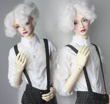 Bjd boneca de cavalheiro, gola de suporte, camisa branca para 1/3, 1/4, bjd sd, acessórios de bonecas de tio, sobrecamisa 2024 - compre barato