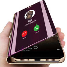 Espelho Caso de Telefone inteligente Para Samsung Galaxy Note 10 A50 S10 S8 S9 S6 S7 Borda Mais S10e Nota 8 9 A30 A10 A20 A40 A70 A5 2017 Tampa 2024 - compre barato