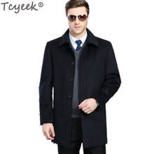 Tcyeek wool blends Suit design wool coat Men's Casual Trench Coat Design Slim Fit Office Suit Jackets casaco masculino HH135 2024 - buy cheap