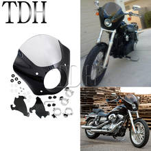 Мотоциклетная прозрачная перчатка фара обтекатель фара передняя маска капот для Harley Sportster XL883 XL1200 72 Roadster низкий обтекатель 2024 - купить недорого