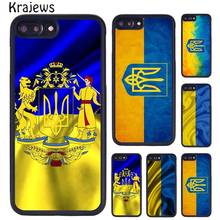 Krajews ucrânia bandeira impressa coque pele caso de telefone para o iphone 5 6 s 7 8 plus 11 12 13 pro x xr xs max samsung galaxy s6 s8 s9 s10 2024 - compre barato