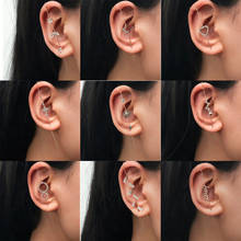 2021 NO Piercing Crystal Rhinestone Ear Cuff Wrap Stud Clip Earrings For Women Girl Trendy Earrings Jewelry Bijoux 2024 - buy cheap