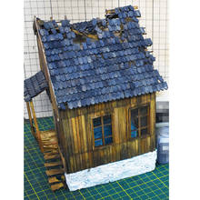 Scenario Military Building Model DIY Scenario Suite 1/35 Destroyed European Wooden House No.1 Simulation Scenario Model Building 2024 - buy cheap