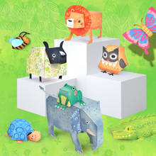 Children Montessori 3D Handmade Origami DIY Three-Dimensional Cartoon Animal Model Space Imagination Simulation Paper-Cut Toys 2024 - buy cheap
