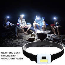 COB LED Headlight Headlamp Waterproof 3 Modes Outdoor Cycling Climbing Hiking Fishing Working Flashlight Head Torch Accessories 2024 - buy cheap