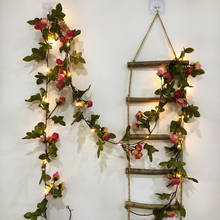 Flower Garland Lights 2.2M Copper Wire LED String Lights with Bud Rose Christmas Garland For New Year Wedding Party Decoration 2024 - buy cheap