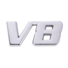 Pegatina de Metal cromado 3D para puerta trasera de coche, emblema para tapa de maletero, insignia, V8 2024 - compra barato