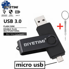 Biyetimi otg USB flash drive 3.0 64GB 128GB pen drive 32GB for SmartPhone/Tablet/PC High speed  usb memory stick gift 2024 - buy cheap
