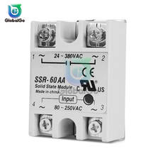SSR-60AA AC Control AC SSR White Shell Single Phase Solid State Relay SSR 60AA SSR Aluminum Heat Sink Dissipation Radiator 2024 - buy cheap
