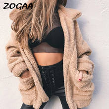 ZOGAA Elegant Coat Faux Fur Coat Women 2020 Autumn Winter Warm Soft Zipper Fur Jacket Female Plush Overcoat Casual Outerwear 2024 - buy cheap