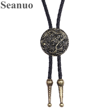 Seanuo 2020 Lifelike Chinese Drogon Round Pendant Necklace For Men Women Punk  Hand Braided Cowhide Rope Sweater Choker Necklace 2024 - buy cheap