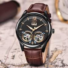 2020 Fashion LIGE Mens Watches Top Brand Luxury Waterproof Sport Watch Men Leather Tourbillon Automatic Mechanical Wristwatch 2024 - buy cheap
