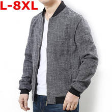 plus size 8XL 7XL Spring Autumn Men's Jackets Thin Solid Fashion Coats Male Casual Slim Stand Collar Bomber Jacket Men Overcoat 2024 - buy cheap