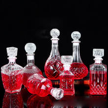 Botella de cristal de whisky clásica, decantador de vino transparente, lote de copas de champán y martini, tamaño pequeño, 1 unidad 2024 - compra barato
